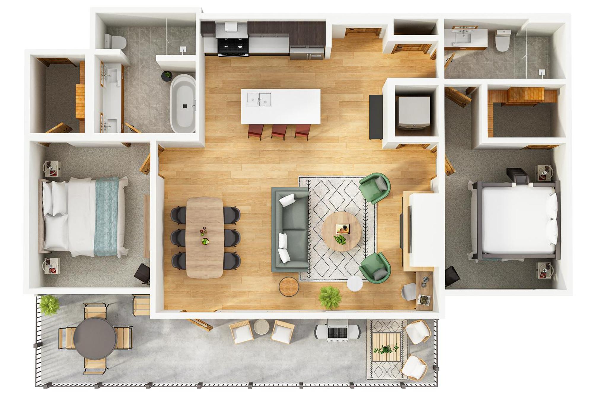 New Spacious Mtn View Condo, Prime Location With Hot Tub, Free National Park Pass, Huge Patio, Bbq, Sleeps 7 Apartment